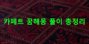 카페트 꿈해몽 풀이 총정리