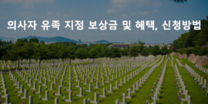 의사자 유족 지정 보상금 및 혜택, 신청방법