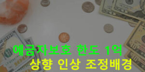 예금자보호 한도 1억 상향 인상 조정배경