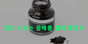 잉크 나오는 꿈해몽 풀이 총정리