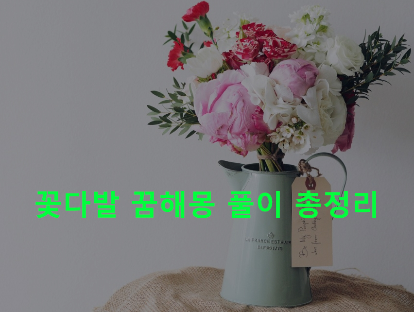 꽃다발 꿈해몽 풀이 총정리