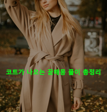 코트가 나오는 꿈해몽 풀이 총정리