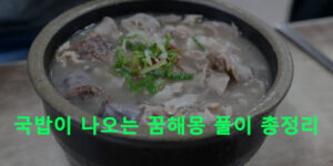 국밥이 나오는 꿈해몽 풀이 총정리