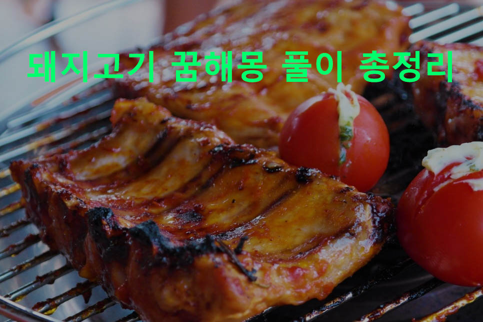 돼지고기 꿈해몽 풀이 총정리