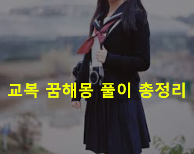 교복 꿈해몽 풀이 총정리