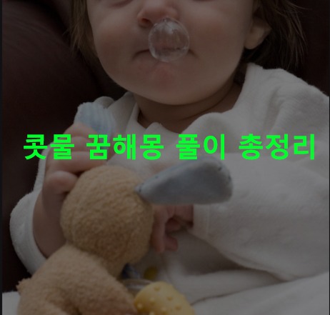 콧물 꿈해몽 풀이 총정리