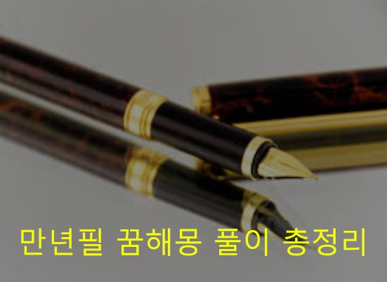 만년필 꿈해몽 풀이 총정리