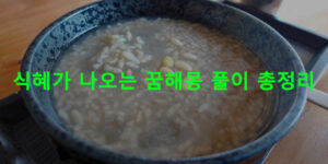 식혜가 나오는 꿈해몽 풀이 총정리