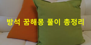 방석 꿈해몽 풀이 총정리