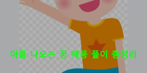 아들 나오는 꿈 해몽 풀이 총정리