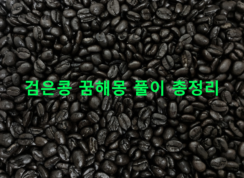 검은콩 꿈해몽 풀이 총정리