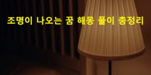 조명이 나오는 꿈 해몽 풀이 총정리
