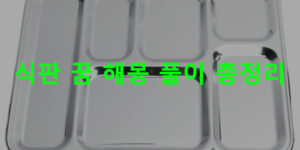 식판 꿈 해몽 풀이 총정리
