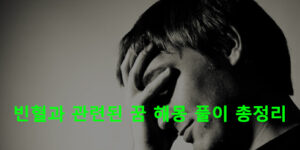 빈혈과 관련된 꿈 해몽 풀이 총정리