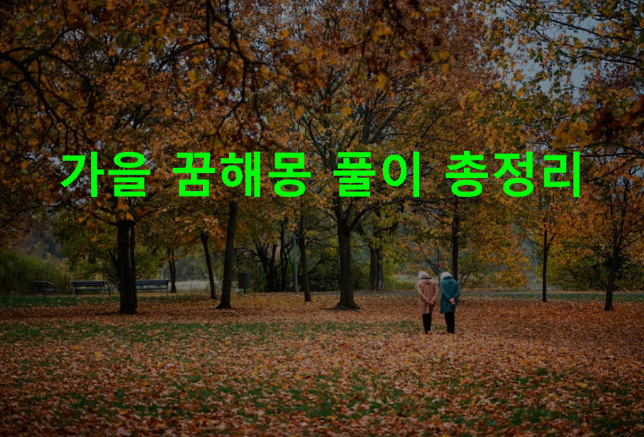 가을 꿈해몽 풀이 총정리