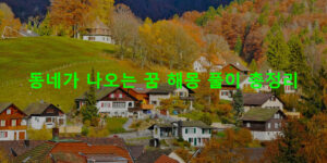동네가 나오는 꿈 해몽 풀이 총정리