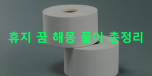 휴지 꿈 해몽 풀이 총정리
