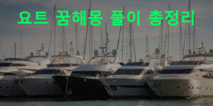 요트 꿈해몽 풀이 총정리
