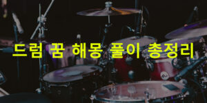 드럼 꿈 해몽 풀이 총정리