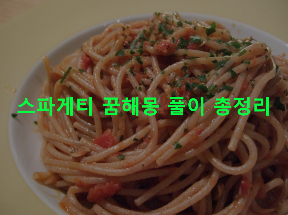 스파게티 꿈해몽 풀이 총정리