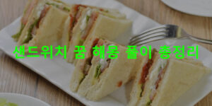 샌드위치 꿈 해몽 풀이 총정리