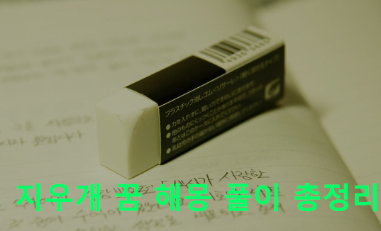지우개 꿈 해몽 풀이 총정리