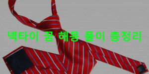 넥타이 꿈 해몽 풀이 총정리