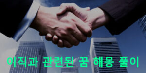 이직과 관련된 꿈 해몽 풀이 총정리