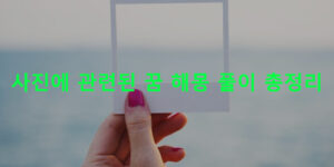 사진에 관련된 꿈 해몽 풀이 총정리