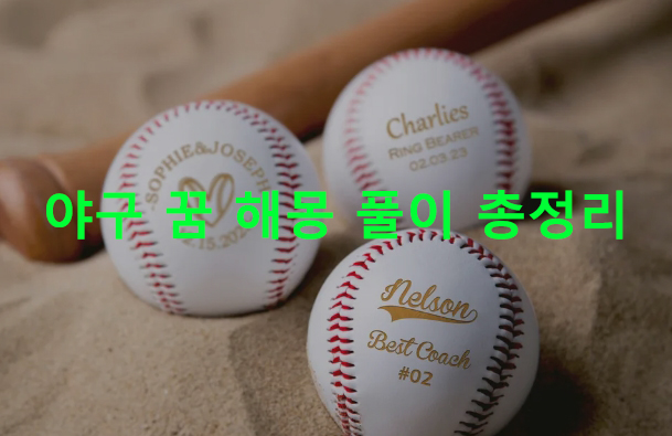 야구 꿈 해몽 풀이 총정리