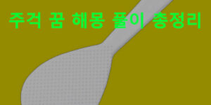 주걱 꿈 해몽 풀이 총정리