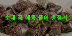 순대 꿈 해몽 풀이 총정리