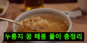 누룽지 꿈 해몽 풀이 총정리