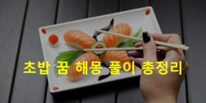 초밥 꿈 해몽 풀이 총정리