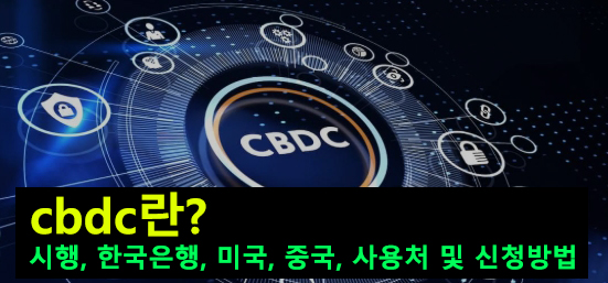 cbdc 란? 시행, 한국은행, 미국, 중국, 사용처 및 신청방법