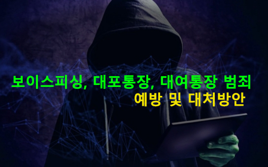 보이스피싱, 대포통장, 대여통장 범죄 예방 및 대처방안