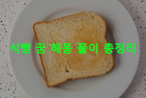 식빵 꿈 해몽 풀이 총정리