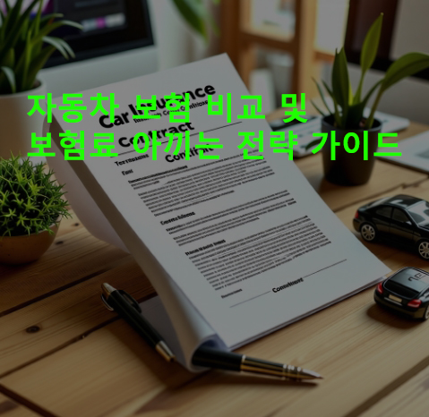 자동차 보험 비교 및 보험료 아끼는 전략 가이드
