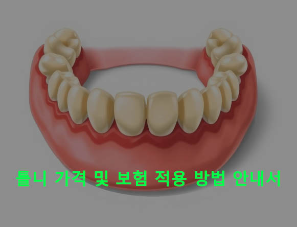 틀니 가격 및 보험 적용 방법 안내서
