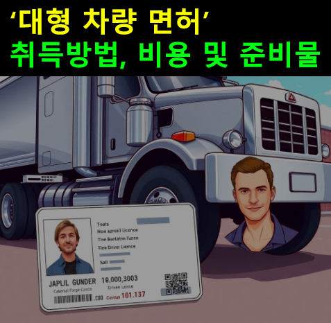 대형 차량 면허 취득방법, 비용 및 준비물