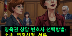양육권 상담 변호사 선택방법: 소송, 변경신청, 서류