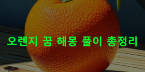오렌지 꿈 해몽: 먹는, 받는, 따는, 줍는