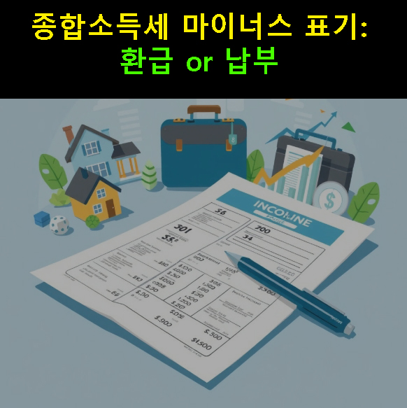 종합소득세 마이너스 표기: 환급 or 납부