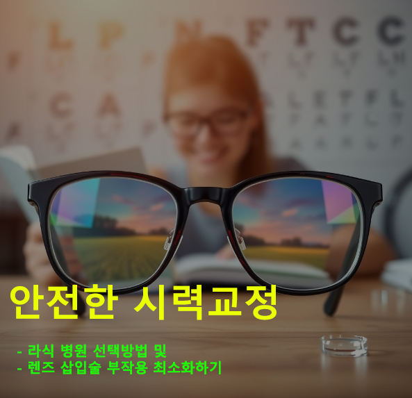 안전한 시력교정- 라식 병원 선택방법 및 렌즈 삽입술 부작용 최소화하기