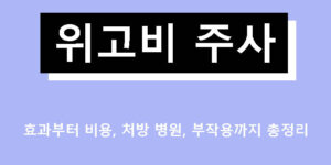 위고비 주사 효과부터 비용, 처방 병원, 부작용까지 총정리