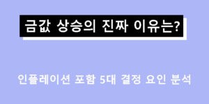 금값 상승의 진짜 이유는? 인플레이션 포함 5대 결정 요인 분석