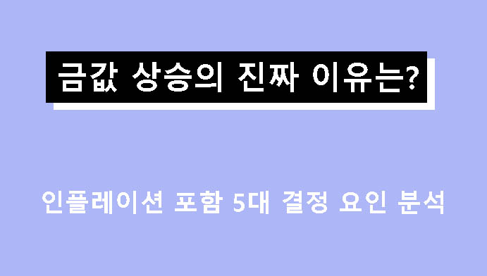 금값 상승의 진짜 이유는? 인플레이션 포함 5대 결정 요인 분석