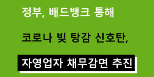 정부, 배드뱅크 통해 코로나 빚 탕감 신호탄, 자영업자 채무감면 추진
