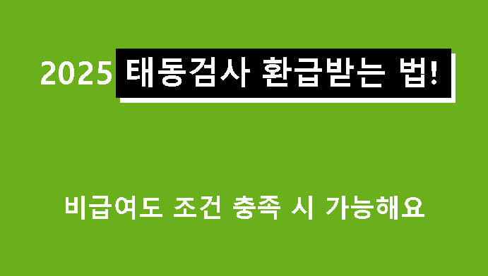 2025 태동검사 환급받는 법! 비급여도 조건 충족 시 가능해요