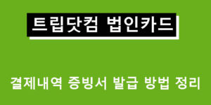 트립닷컴 법인카드 결제내역 증빙서 발급 방법 정리
